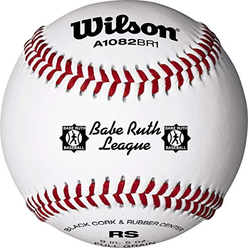 Wilson A1082 Babe Ruth League Series Baseball (12 Stück), weiß