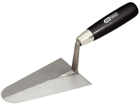 KS Tools 144.0113 Cazzuola per Stuccatura, 200 mm, Tondo, Impugnatura in Legno