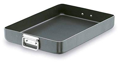 LACOR 23540A - Rustidera Robust con Asa Abatible Antiadherente Aluminio 40 | En aluminio ligero, para asados jugosos al horno; antiadherente fácil de limpiar, aporta un acabado cuidado a tu presentación
