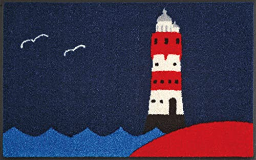 wash+dry Fußmatte, Leuchtturm 50x75 cm, innen und außen, waschbar