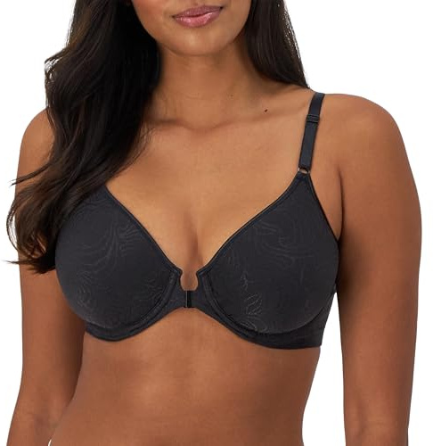 Bali Women's Comfort Revolution Front-Close Shaping Underwire Bra, Black,36C