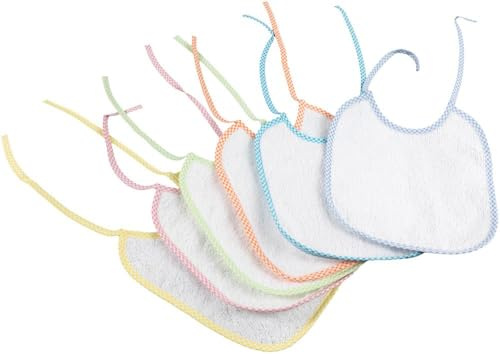 Poupy Bavaglio in spugna per bambini piccoli in tinta unita ottimo per i primi pasti dei più piccoli.