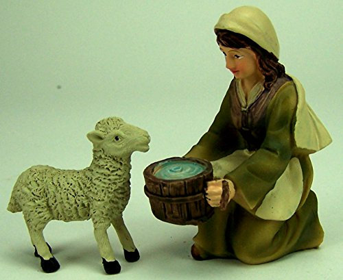 Magd mit Schaf für 12cm Figuren