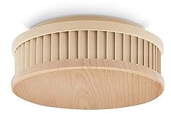 Pyrexx PX-1C Funk - Rauchwarnmelder 10 Jahre Batterie vernetzbar mit weiteren Meldern, Magnet-Halterung ohne Bohren und LED-Blinken, Zertifiziert nach Q-Label, Holzhell, 1er Set