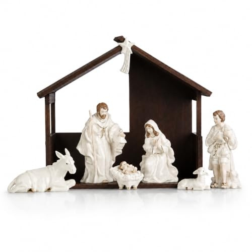 Belleek Living Nativity Set | 14.2in Fine China | Made in Ireland