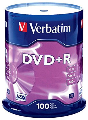 100 VERBATIM DVD +R 16X 4.7GB Envio URGENTE TARRINA DVD+R
