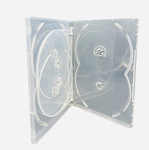 Vision Media Boitier DVD CD Multi Très Transparent 6 Sens Tranche 14mm (Lot de 10pcs)
