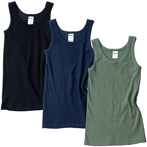 HERMKO 2800 3er Pack Jungen Achselhemden aus 100% Bio-Baumwolle