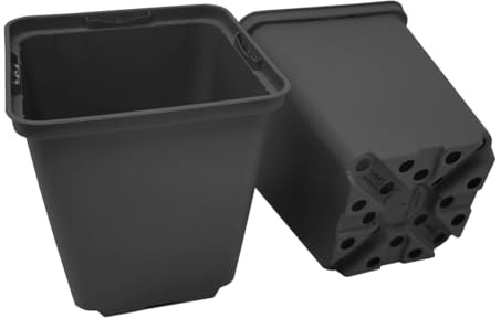 GREEN24 100 Stck. Pflanztöpfe 9x9x9,5cm Vierecktopf Profi Anzuchttopf Pflanztopf Blumentopf Vierkant-Töpfe (100, 9x9x9.5)