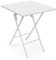 Relaxdays Mesa Terraza Plegable Bastian, Cuadrada, 74x61,5x61,5 cm, Efecto Ratán, para Exterior, Mesita Jardín, Blanco