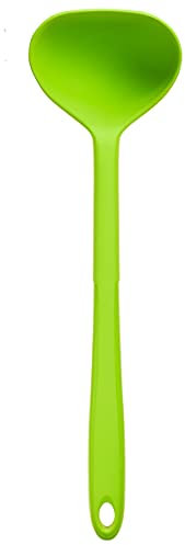 Kochblume Schöpfkelle L | Premium-Silikon & BPA frei| Hitzebeständig | Spülmaschinenfest | 30cm | Farbe: limette