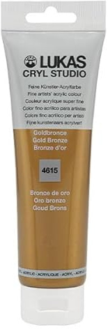Lukas Cryl Studio 125 ml, Acrylfarbe in Premium-Qualität, Goldbronze