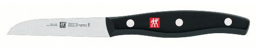 ZWILLING 30720-081 Twin Pollux Gemüsemesser, Rostfreier Spezialstahl, Sonderschmelze, genietet, Vollerl, Kunststoff-Schalen, 80 mm, schwarz