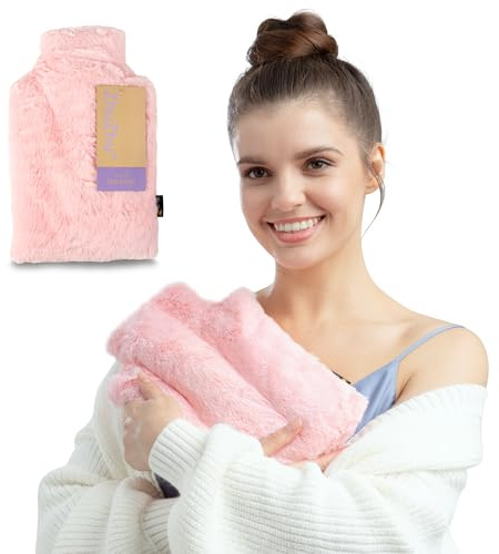 Zhu-Zhu Plush Hot Bottle Body Warmer - Microwavable Wheat Bag - Microwave Heat Pad with Lavender (Pink)