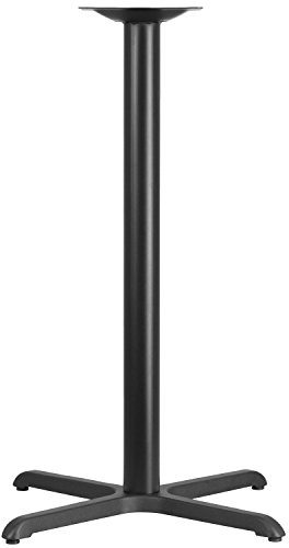 Flash Furniture Beverly 30'' x 30'' Restaurant Table X-Base with 3'' Dia. Bar Height Column
