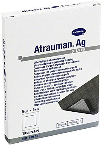ATRAUMAN Ag 5x5 cm steril Kompressen 10 St