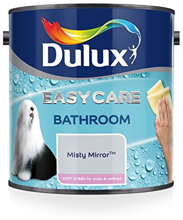 Dulux Easycare Bathroom Soft Sheen Emulsion Paint for Walls and Ceilings - Misty Mirror 2.5 litres