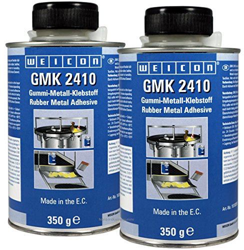 2x WEICON 350g GMK 2410 Klebstoff für Gummimatten, Gummi-Metall-Klebstoff