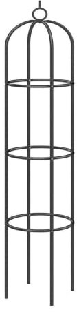 Metal Garden Obelisk Climbing Plant 1.9m Flowers Steel Frame Trellis Vines Floral Decor Army Green Yard Round Weather-Proof Metal