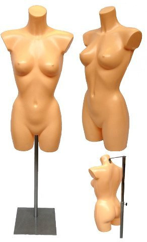 The Shopfitting Shop Fleshtone Femminile Lingerie Costumi Da Bagno Moda Display Manichino Busto Completo Con Supporto Da Pavimento In Metallo