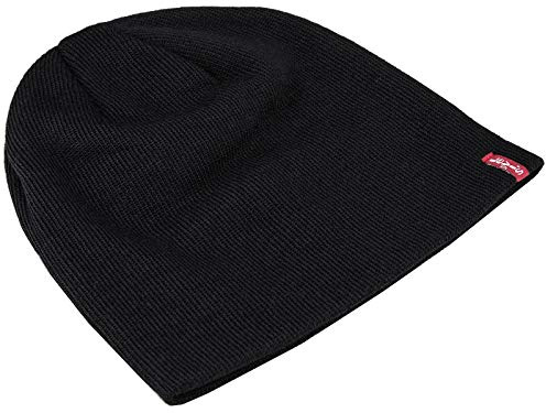 Levi's Otis Beanie, Gorro de punto Unisex adulto, Negro (Black), Medium (Talla del fabricante: S/M)