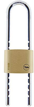 Yale Y110/50/155/1 Lucchetto di Sicurezza ad Arco Lungo, Ottone, 50 mm