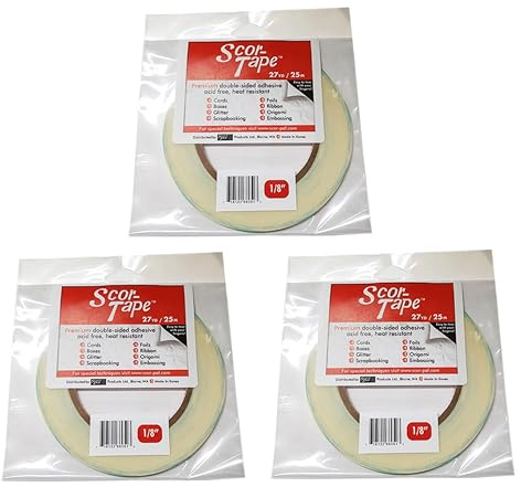 Scor-Pal Scor-Tape-1/8X27 Yards SP201; Pack of 3