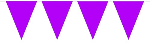 Folat 60142 – flaggirlang XL – ca. 10 m lång – 15 vimplar till 43 x 29 cm vardera – lila