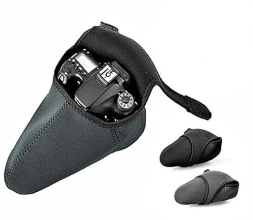 Digital Hd CUSTODIA BORSA FOTOCAMERA media IN NEOPRENE GRIGIA NERA DOUBLEFACE MEDIUM BAG COMPATIBILE CON NIKON COMPATIBILE CON CANON COMPATIBILE CON PENTAX COMPATIBILE CON SONY ETC.