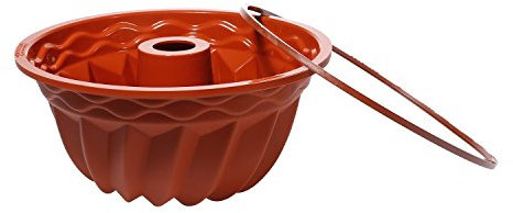 silikomart | SFT250 Moule à gâteau en Silicone GUGELHUPF, antiadhésif, paquet de 1 Moule à gâteau avec anneau de sécurité, Ø 220 h 110 mm, Volume 2,2 l, Made in Italy