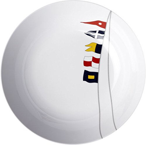 Marine Business Regata Soup Plate, Melamine, Multicoloured, 19 x 19 x 5.5 cm, Pack of 6