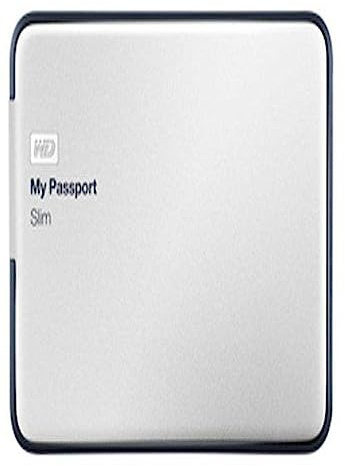 Western Digital WD My Passport Slim 2TB Portable Metal External Hard Drive USB 3.0 with Auto Backup