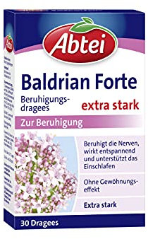 Abtei Baldrian Forte - Baldriantabletten - zur Beruhigung, bei Schlaf- und Einschlafstörungen - pflanzlich - hochdosiert - ohne Gewöhnungseffekt - 30 Dragees
