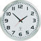 Eurotime Funkwanduhr, 50 cm, Silber, Aluminium, Echtglas, klares 12-Zahlen-Zifferblatt, automatische Zeitein- und Zeitumstellung, für Wohnbereich oder Büro, wandanliegend, nur für Innen, 56863-07