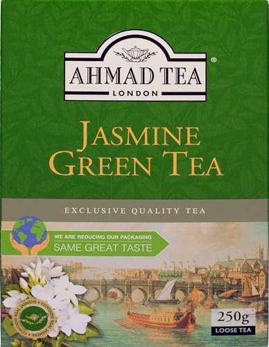 Ahmad Tea – Jasmine Green Tea - Té verde con flores de jazmín - 250 g de té suelto