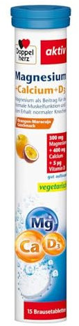 DOPPELHERZ Magnesium+Calcium+D3 Brausetabletten 15 St