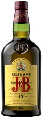 J&B Reserve Aged 15 Years, whisky escocés blended, 700 ml