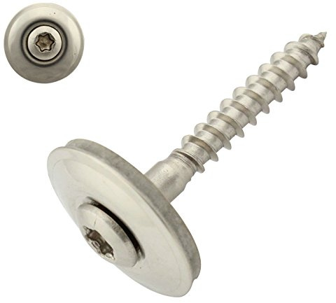 100 Stück Spenglerschrauben mit Dichtscheibe 20mm Torx 4,5x35 DIN 7995 Edelstahl A2 V2A