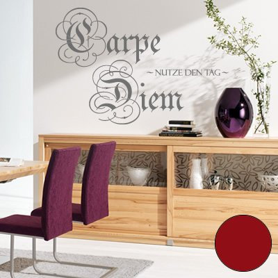 A275 Adhesivo Vinilo Pared ''Carpe Diem'', 60 cm x 41 cm, Color Rojo Oscuro, Adhesivos (Disponible en 40 Colores y 3 Tamaños)