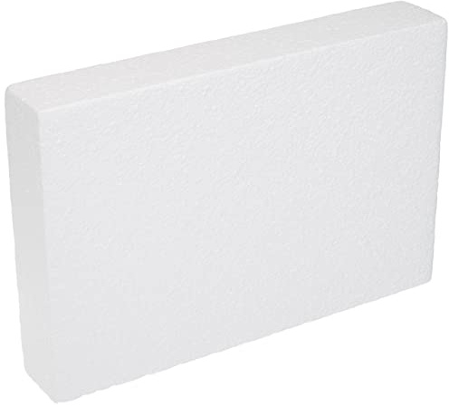 Decora 0173926 Basi rettangolari in polistirolo Ideali per esercitazioni e per Realizzare Torte a Piani dall'aspetto Perfetto, Dim. 20 X 30 X H 5 CM