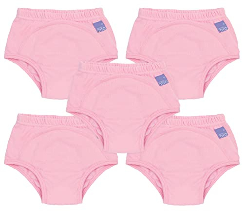 Bambino Mio Culotte d'apprentissage lavable, lot de 5, unisexe (2-3 ans - Rose Pâle) Pour les garçons et les filles