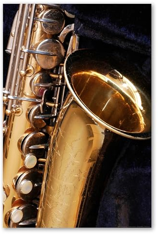 Postereck - 0166 - Saxophon, Musik Jazz Instrument Sound Band Blues - Wandposter Fotoposter Bilder Wandbild Wandbilder - Poster - DIN A2-42,0 cm x 59,4 cm