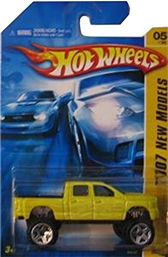 Mattel Hot Wheels 2007 New Models 1:64 Scale Yellow Dodge Ram 1500 Die Cast Car #005 by Mattel