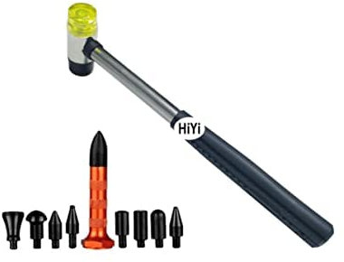 HiYi 10Pcs Dent Repair Tool Kits Paintless Dent Removal Tap Down Tool Dent Hammer DIY Tools