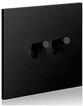 Arnould 67802 Art Univers Epure Double Va-et-vient ou Interrupteur, Noir Mat