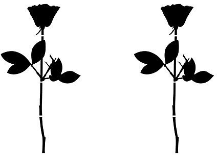 Rose 10cm Car Window Mirror Sticker Tattoo die cut decals vinyl adhesive Deco Foil Depeche Mode - 2 piece black
