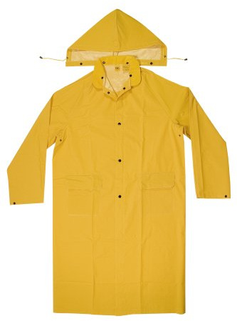CLC Custom Leathercraft Rain Wear R105L .35 MM PVC Trench Coat, Large, Yellow