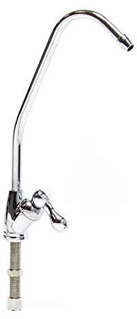 Wiltec 6,35 mm (1/4) Wasserhahn Standard D-04, Wasserhahn Armatur für Umkehrosmose und Wasserfilteranlagen, Küchenarmatur 360° schwenkbar