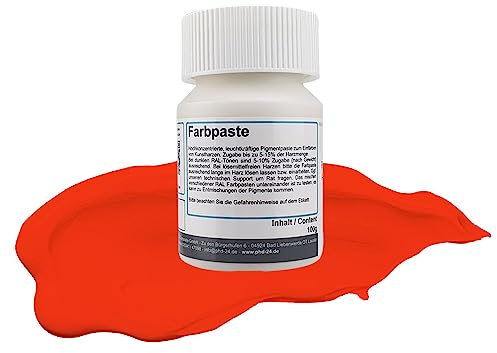 DD Composite Farbpaste 100g reinorange RAL 2004 Pigment hochkonzentriert für Kunstharze Epoxidharz Resin Polyesterharz Gießharz farbintensiv deckend