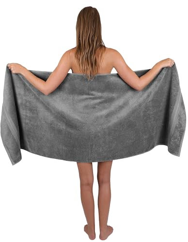 Betz Saunatuch Badetuch groß XXL Badetücher Saunahandtücher Frottee Größe 70 x 200 cm Gold Qualität 600g/m² Farbe anthrazit Grau